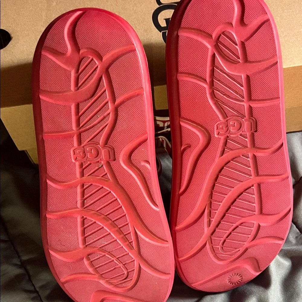 UGG  Bold Red Slide Sandals - Picture 4 of 5